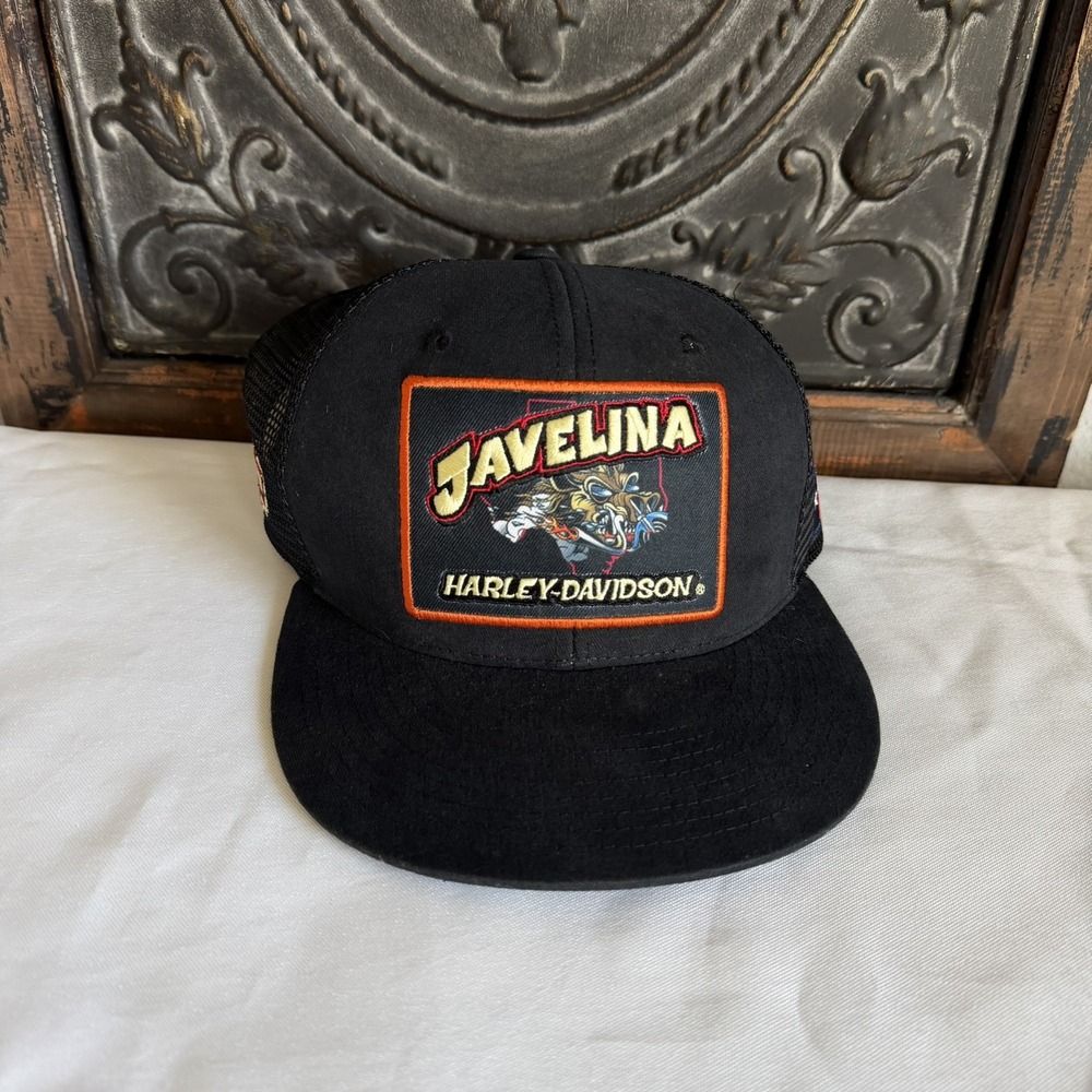 NWT! Harley-Davidson Javelina Boerne Texas Snapback Trucker Hat Biker Deadstock
